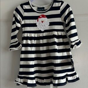 Striped Santa Dress for Kids